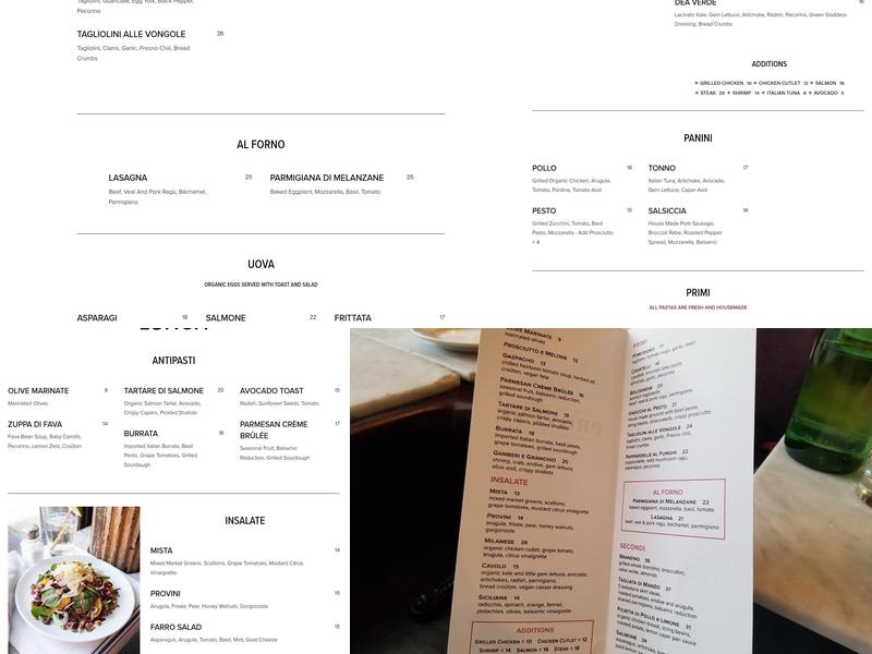 Provini Menu