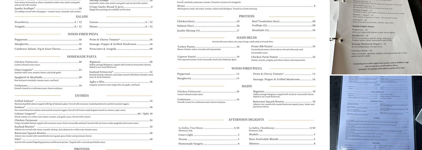 Pubblico Italian Eatery Menu