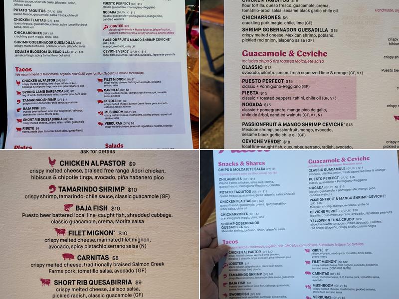 Puesto Santa Clara Menu