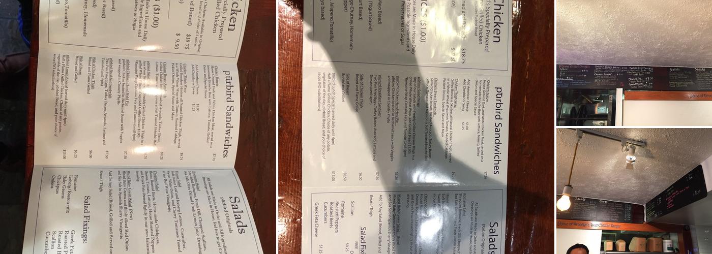 Purbird Menu