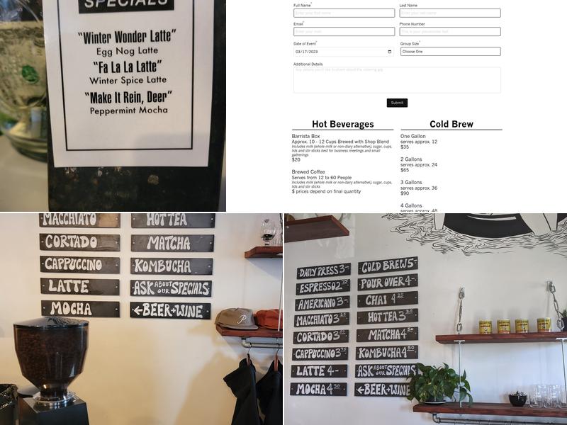 Push & Pour Menu