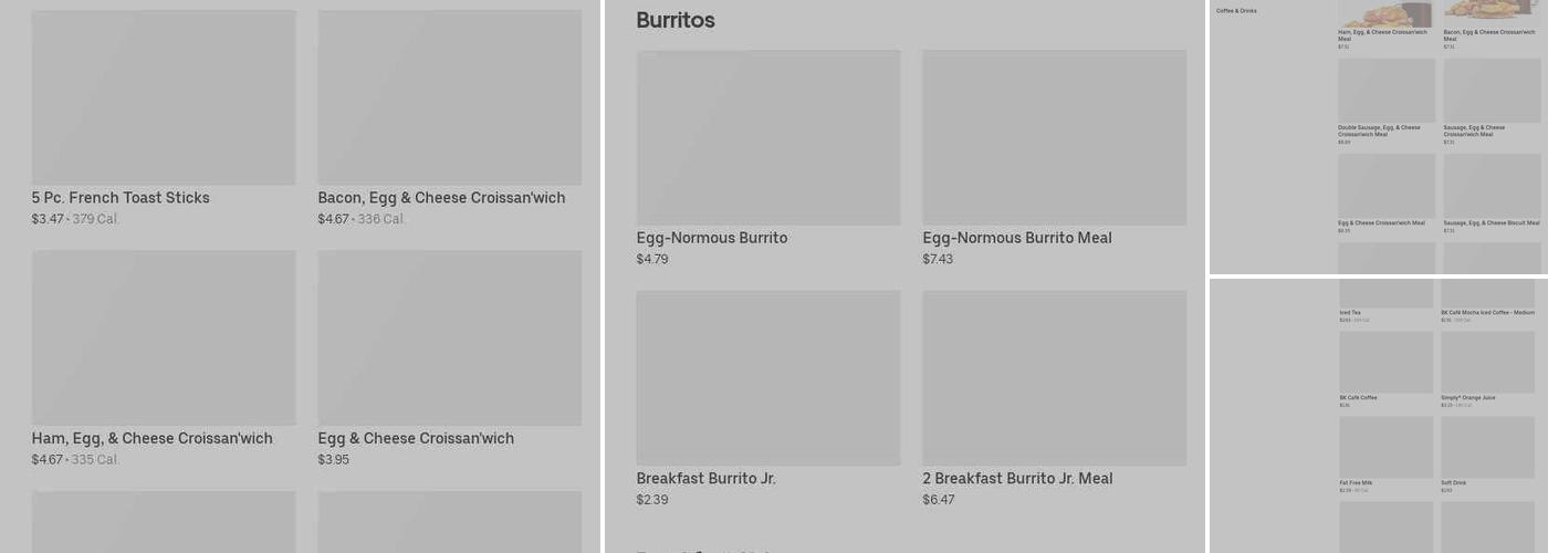 Burger King Menu