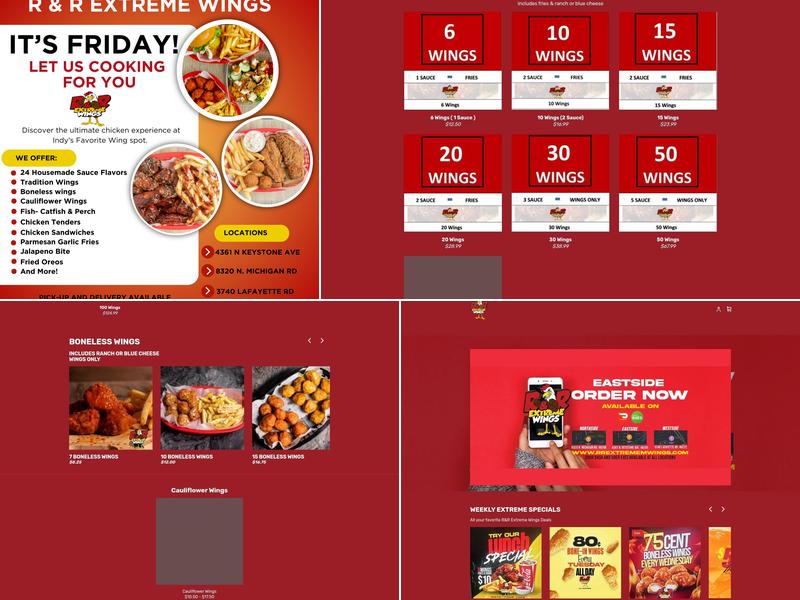 R&R Extreme Wings Menu