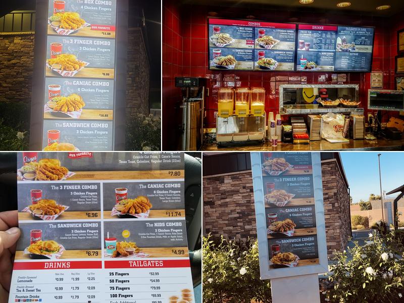Raising Cane's Chicken Fingers Menu
