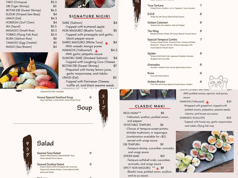 Raisu Menu