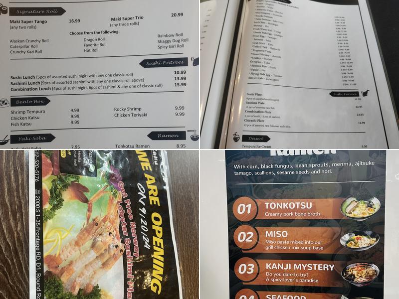 Raku Sushi & Asian Bistro Menu