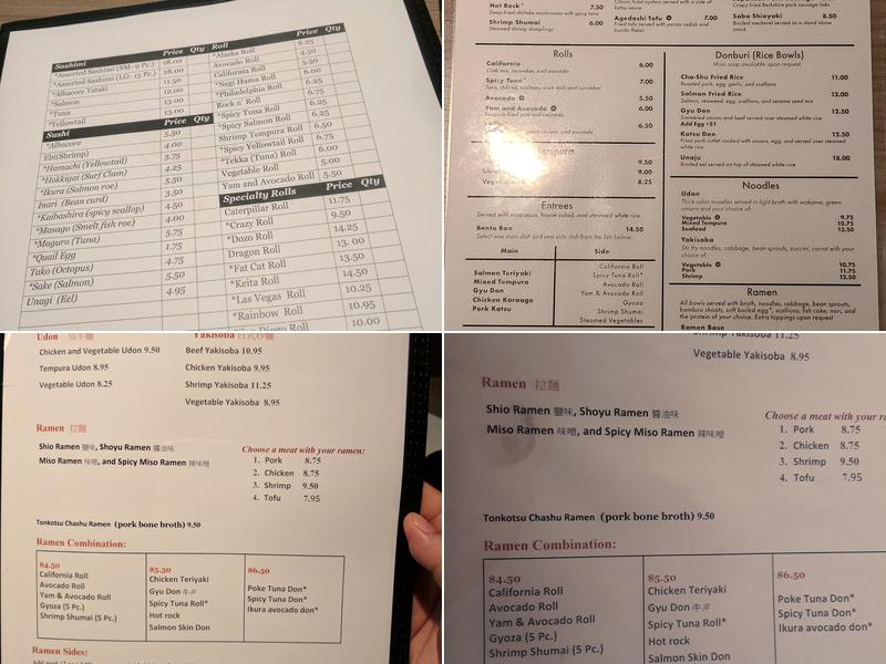 Ramen Dozo Menu