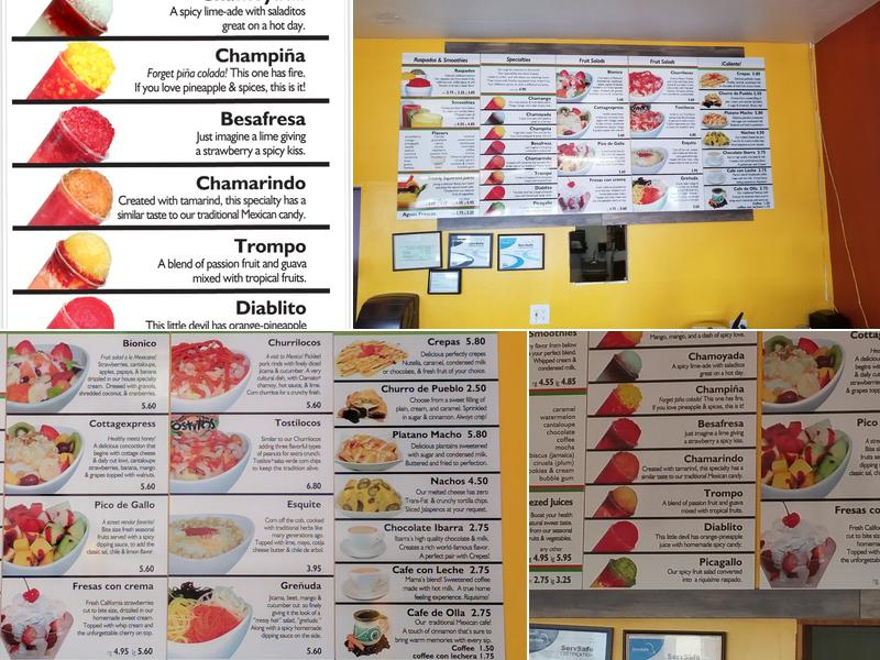Raspado Xpress Menu