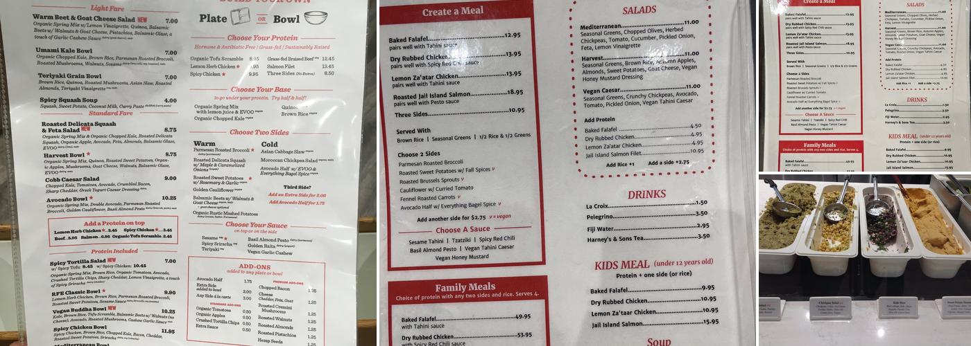 Real Food Eatery Menu