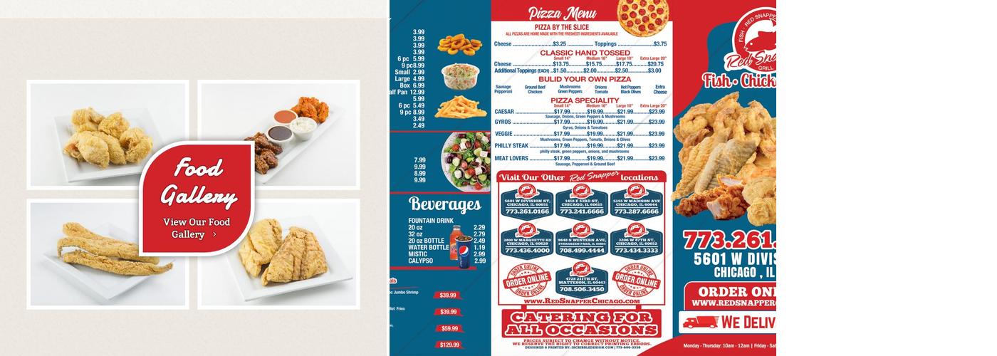 Red Snapper Division Menu