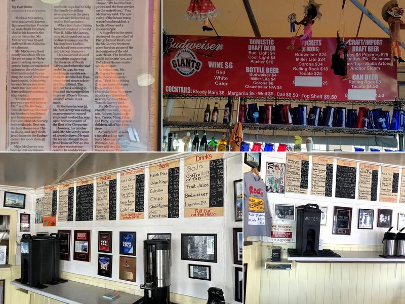 Red's Java House Menu