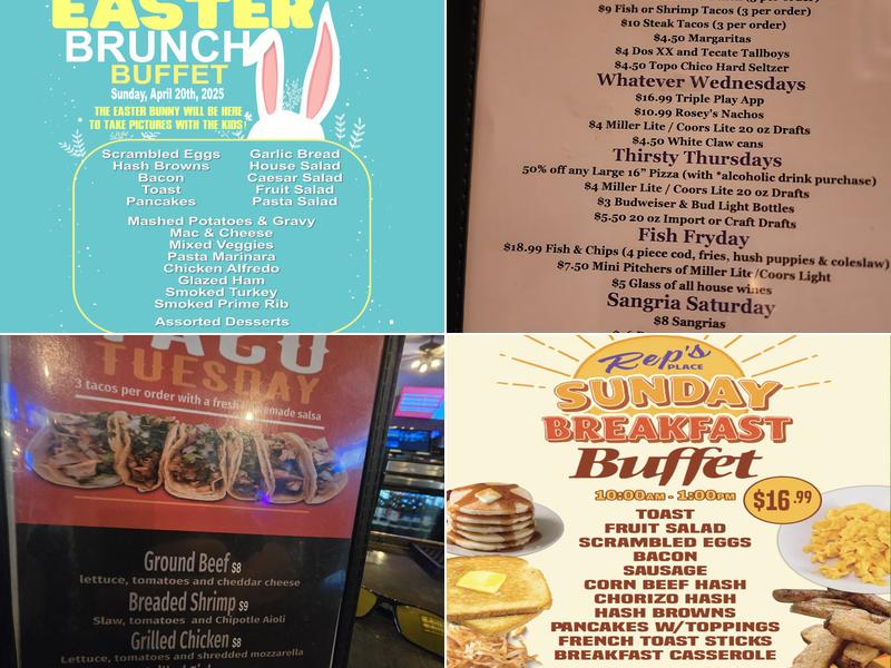 Rep's Place Menu