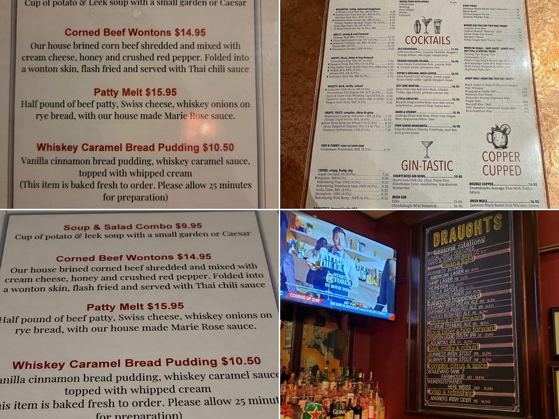 Rí Rá Irish Pub Menu