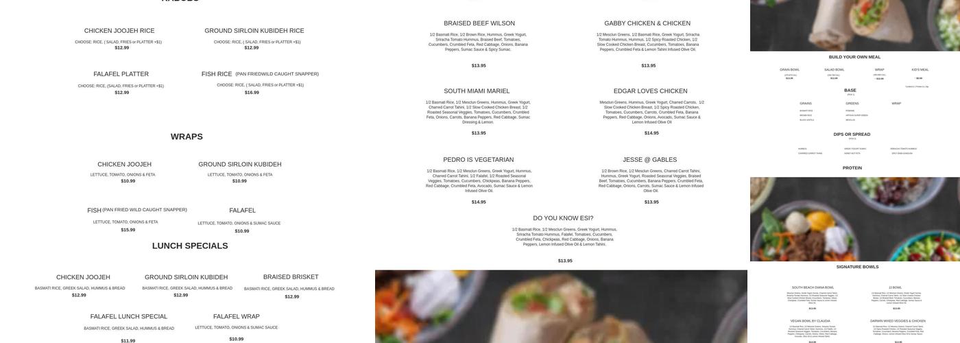 Rice Mediterranean Kitchen Menu