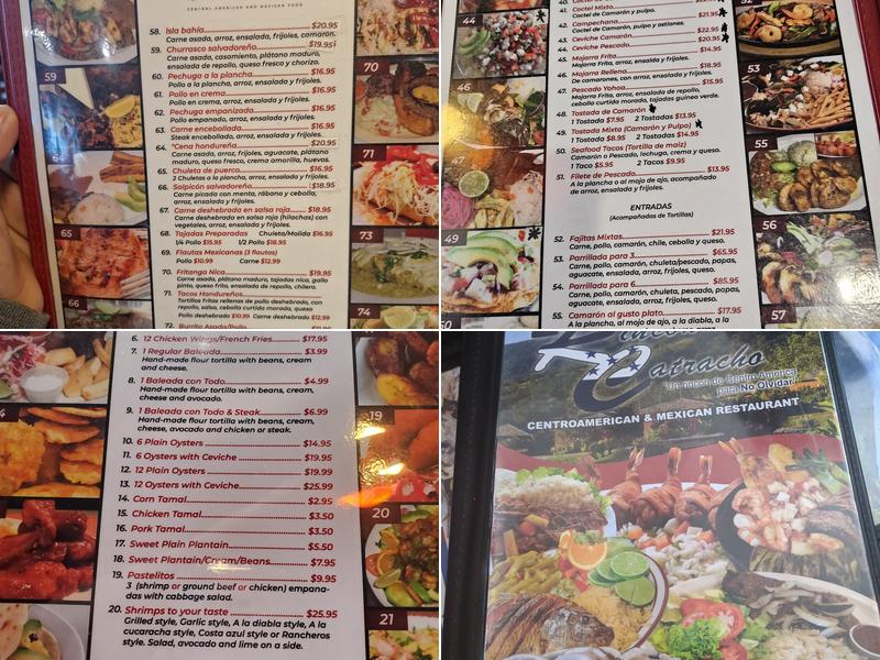 Rincon Catracho Menu