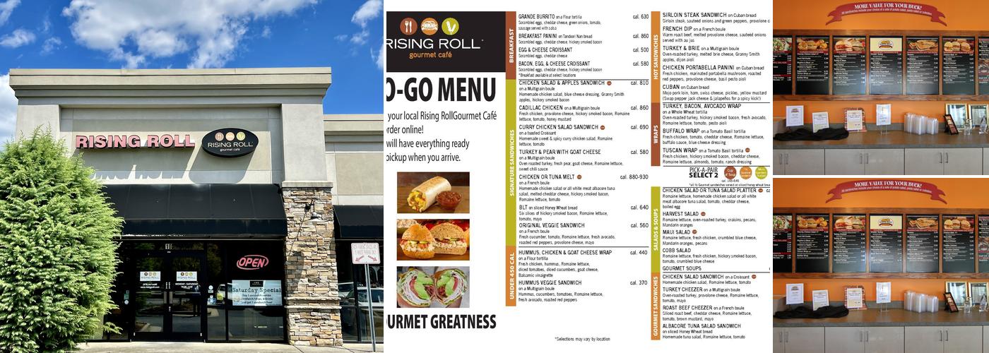 Rising Roll Gourmet Cafe' Menu