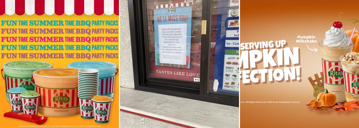 Rita's Italian Ice & Frozen Custard Menu