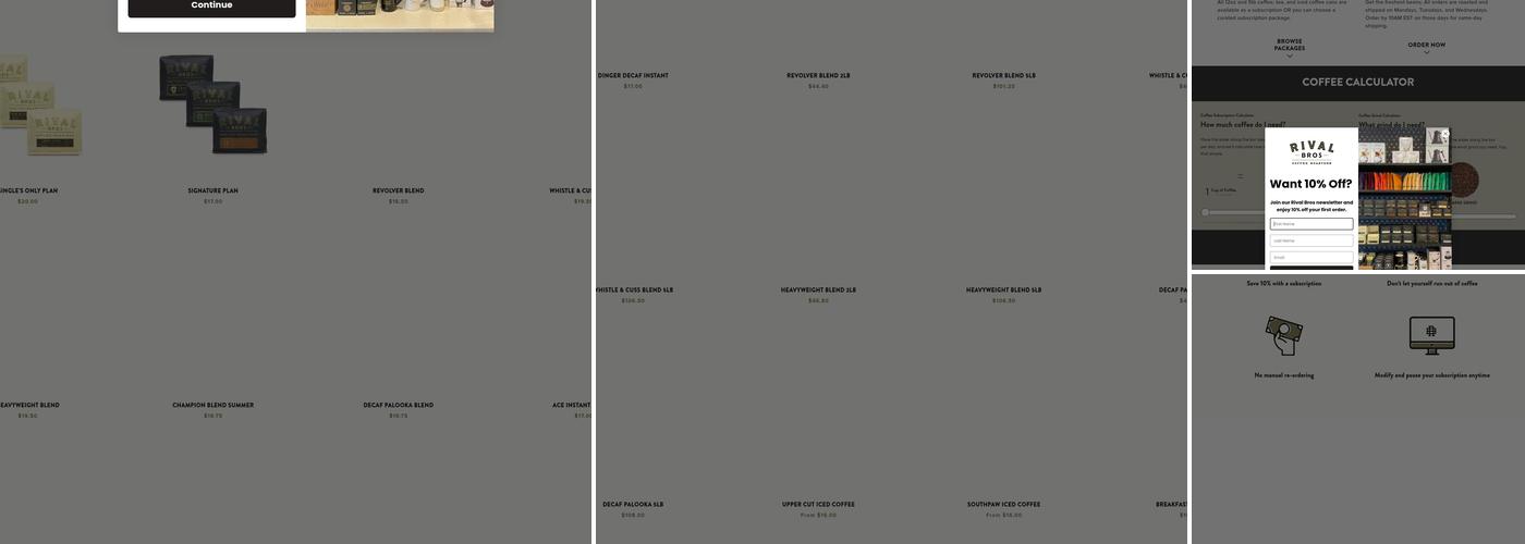 Rival Bros Coffee Bar Menu