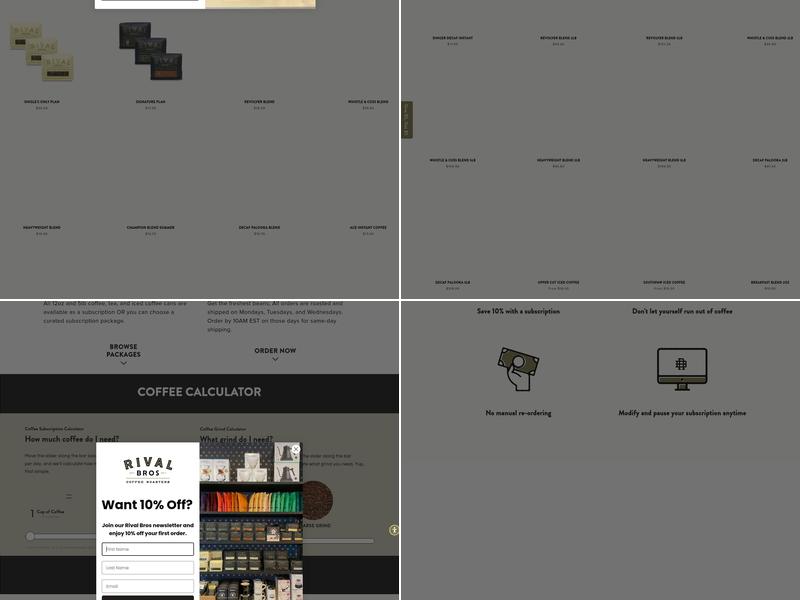 Rival Bros Coffee Bar Menu