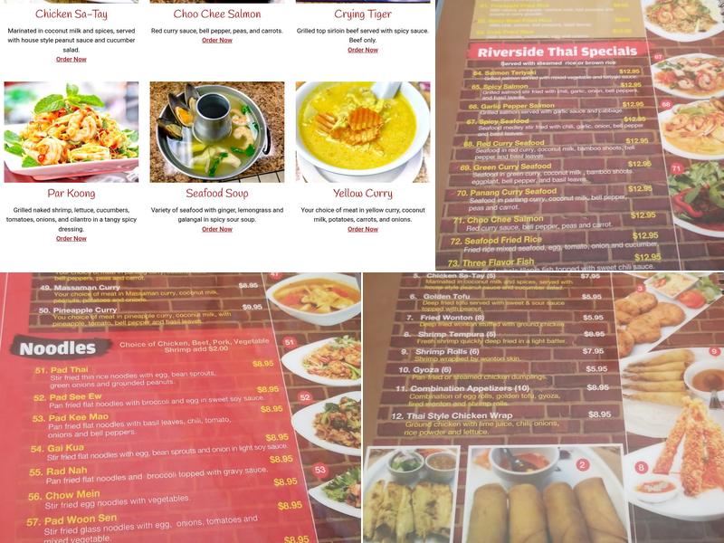 Riverside Thai Kitchen Menu