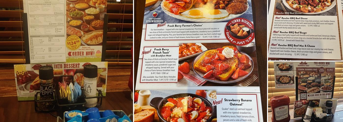 Bob Evans Menu