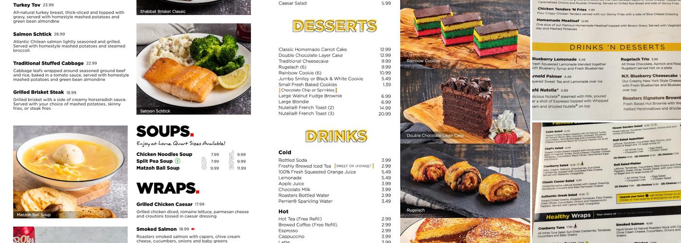 Roasters 'N Toasters Menu