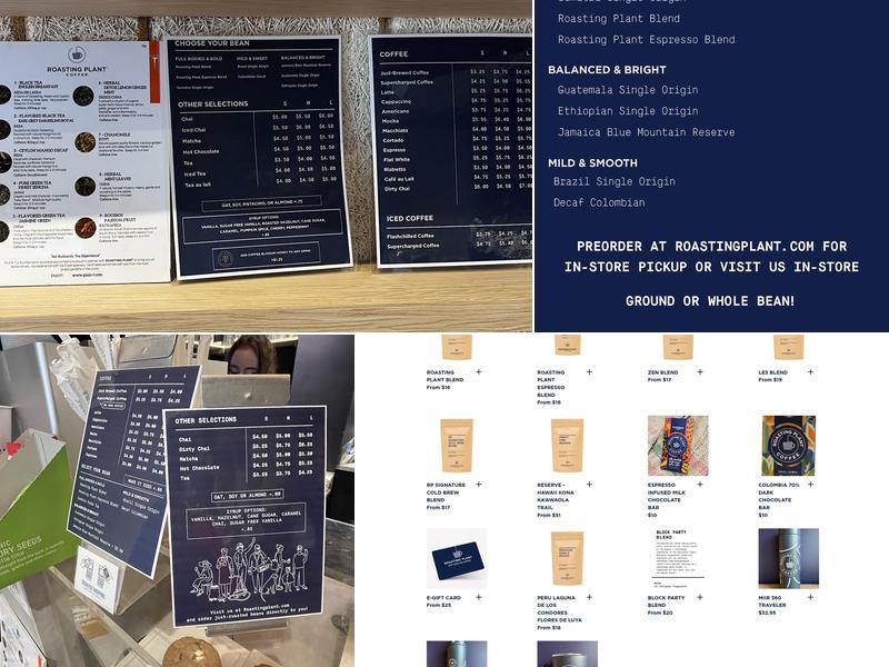 Roasting Plant Menu