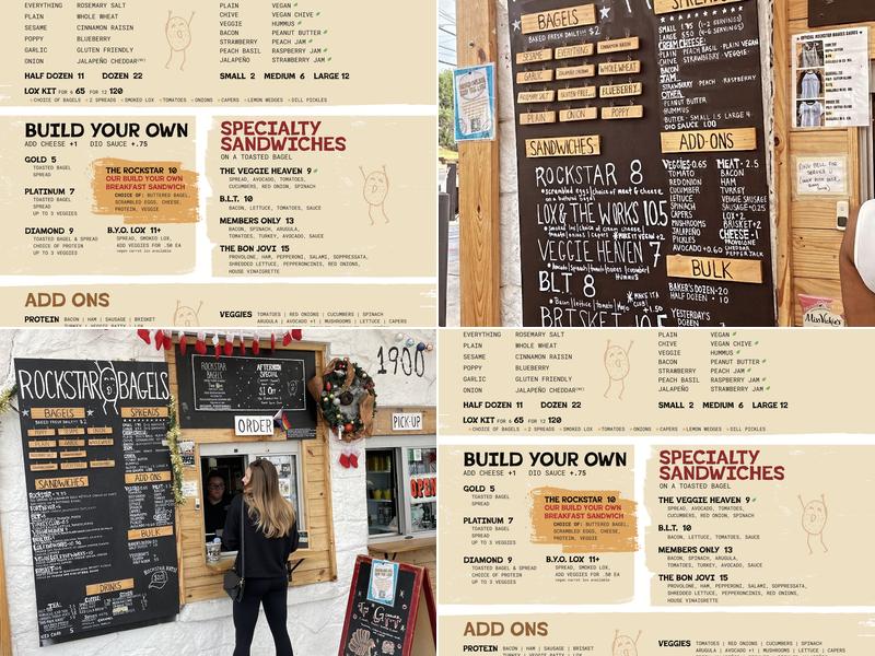Rockstar Bagels Menu