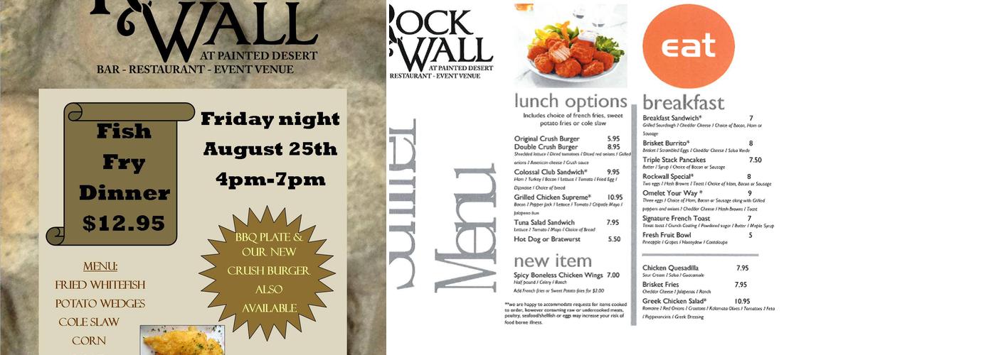 Rockwall Grille @ Painted Desert Golf Club Menu
