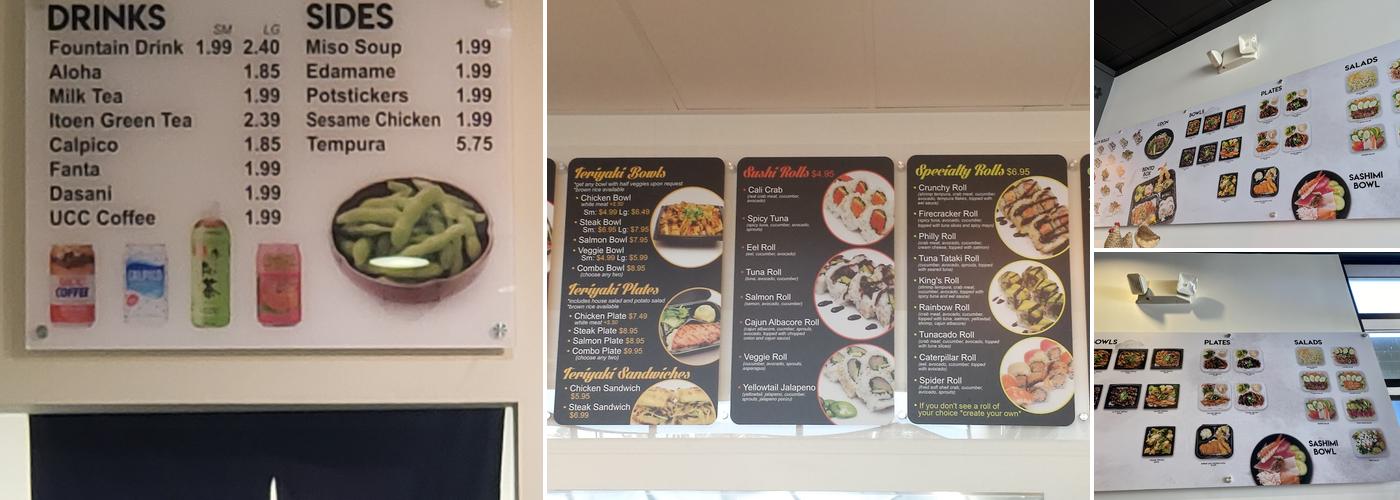 Roll It Sushi & Teriyaki Menu