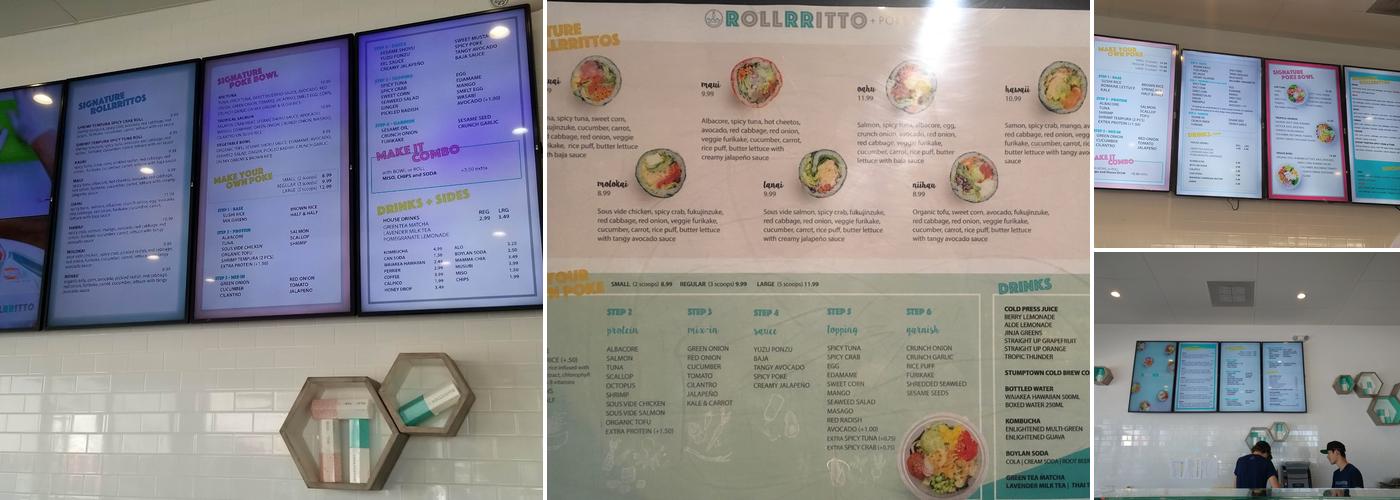 Rollrritto + Poke Bar Menu
