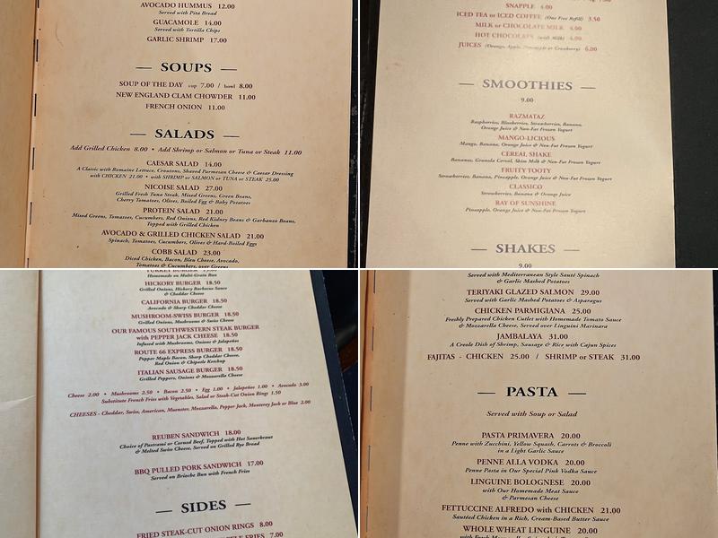 Route 66 Cafe Menu