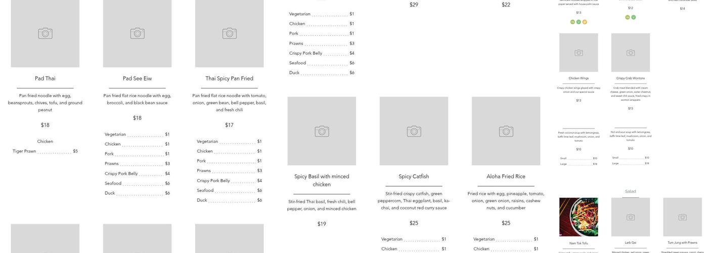 Mangrove Kitchen Menu