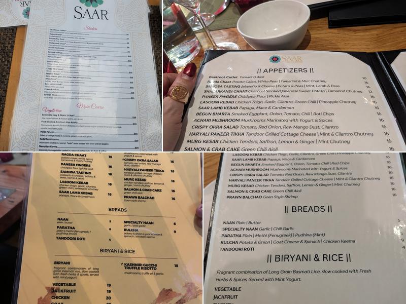 Saar Menu