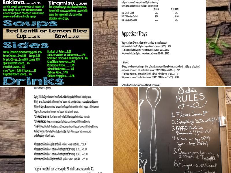 Saba's Mediterranean Kitchen Menu