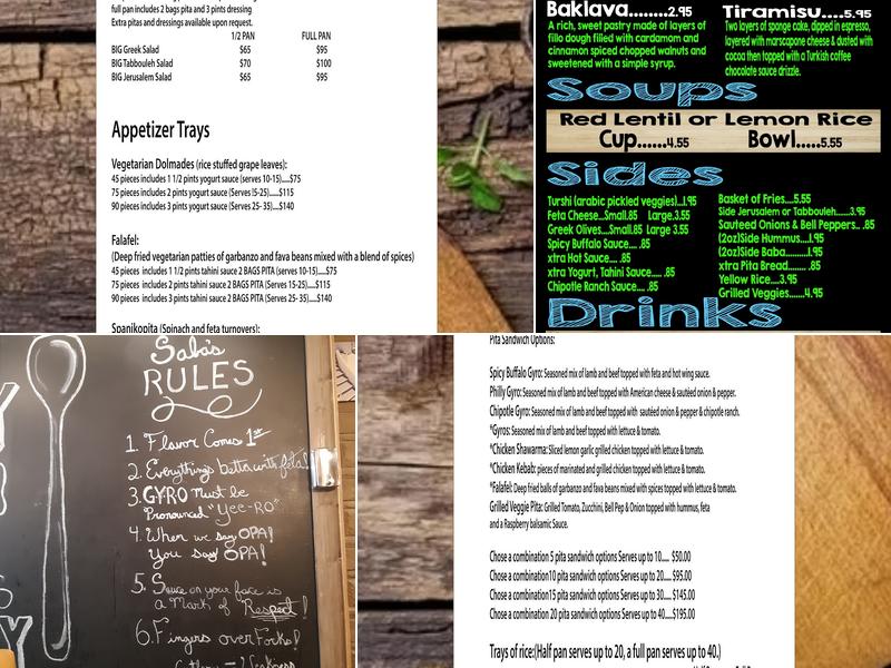 Saba's Mediterranean Kitchen Menu