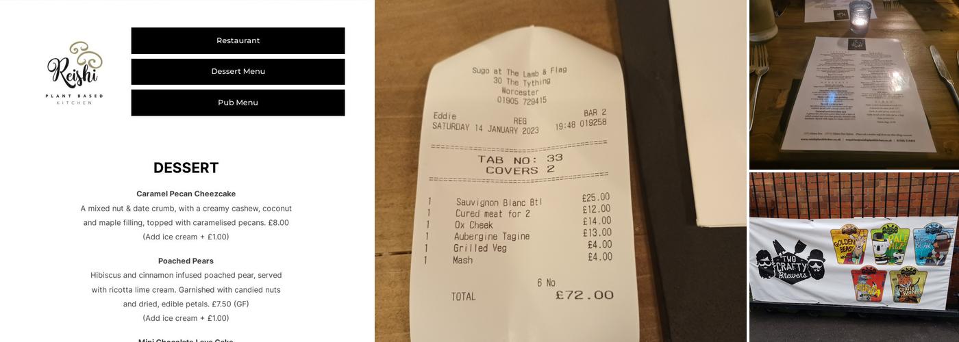 The Lamb & Flag Menu