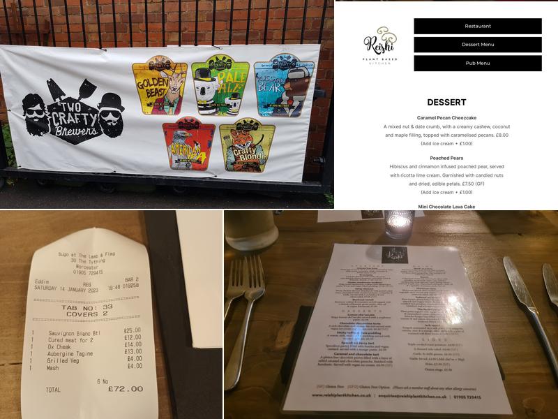 The Lamb & Flag Menu