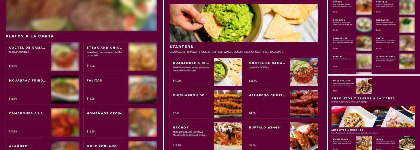 Sabor A Veracruz Menu