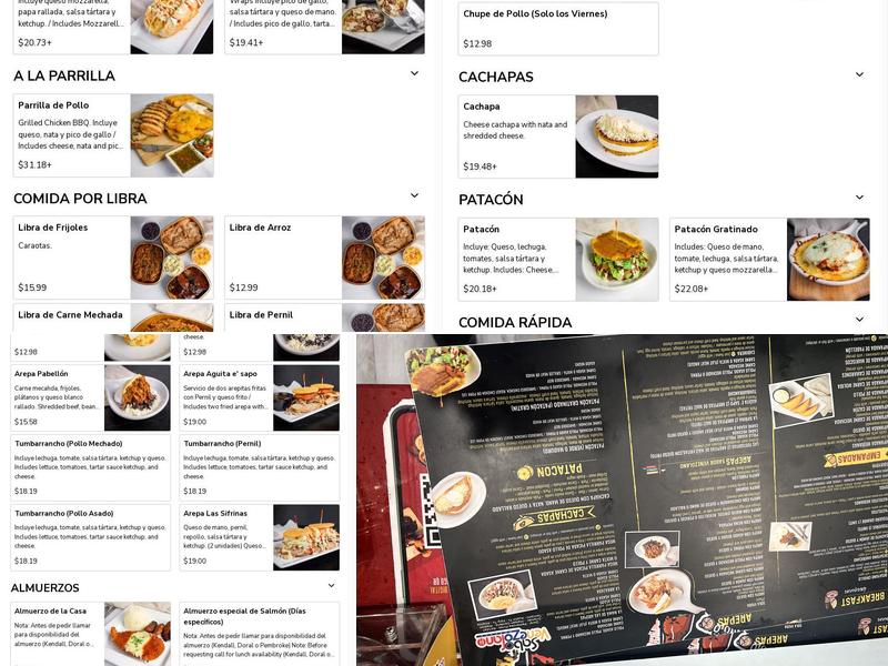 Sabor Venezolano Pembroke Pines Menu