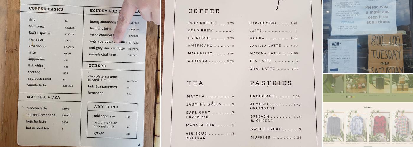 SACHI.LA Menu