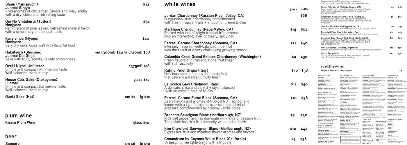 Sai Café Menu