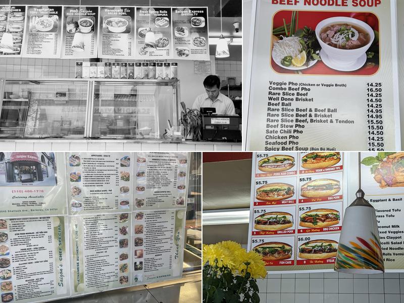 Saigon Express Menu