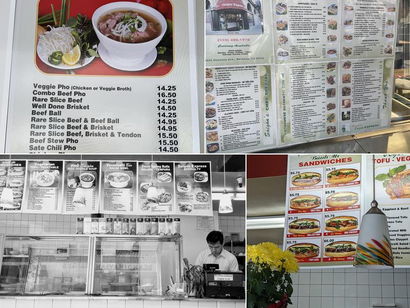 Saigon Express Menu