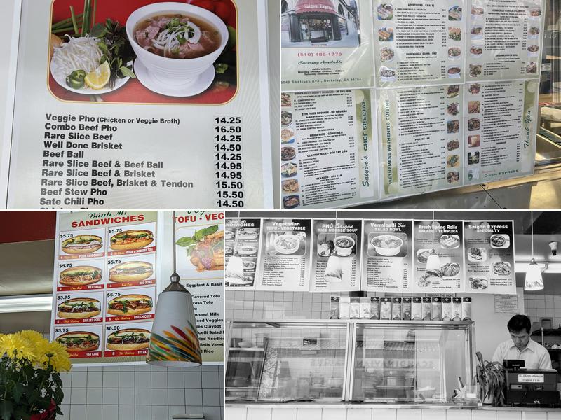 Saigon Express Menu