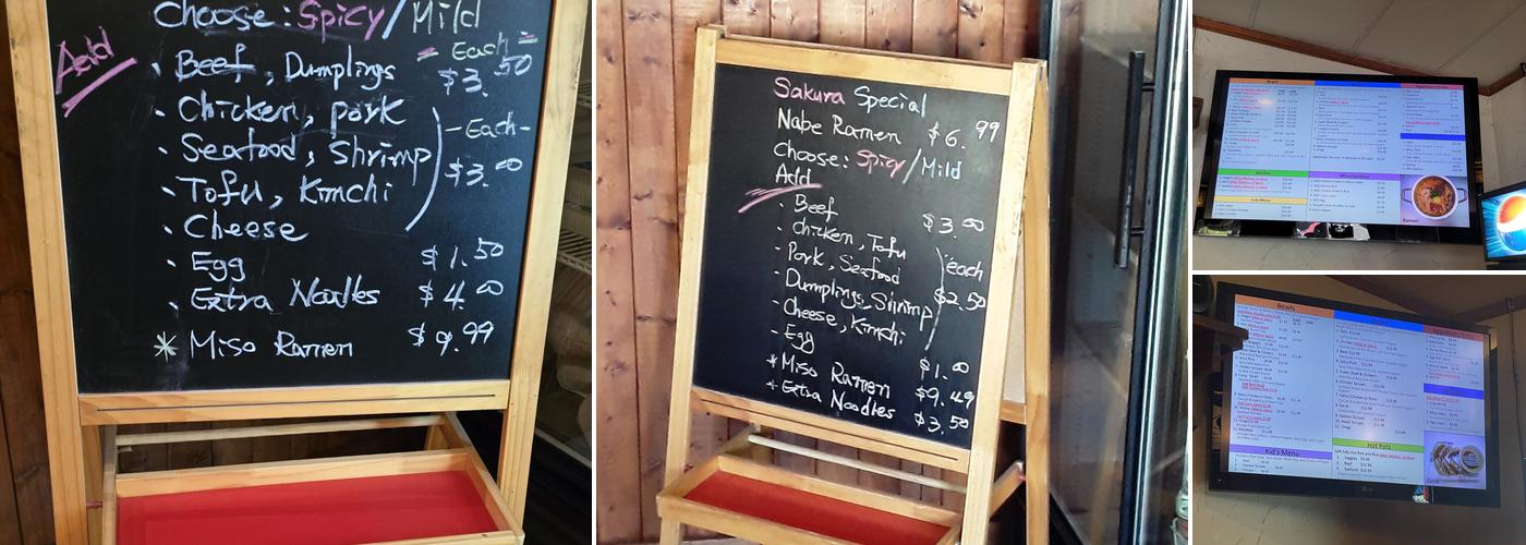 Sakura Bowl Menu