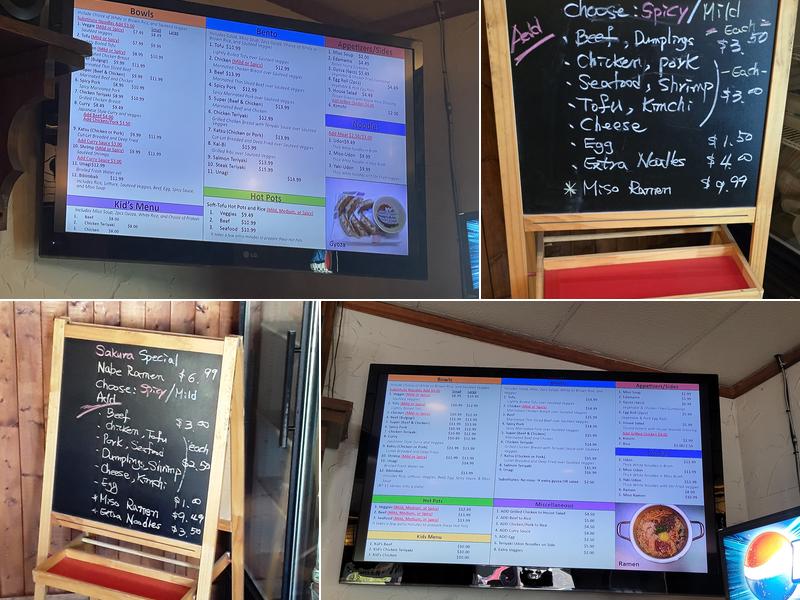 Sakura Bowl Menu