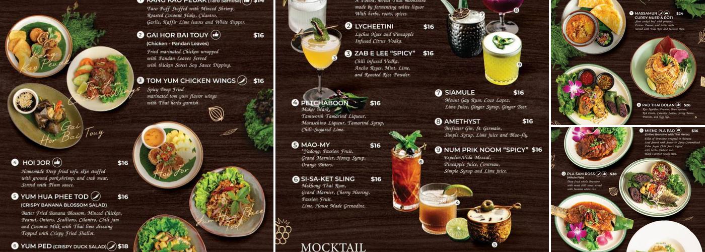 Sala Thai Menu
