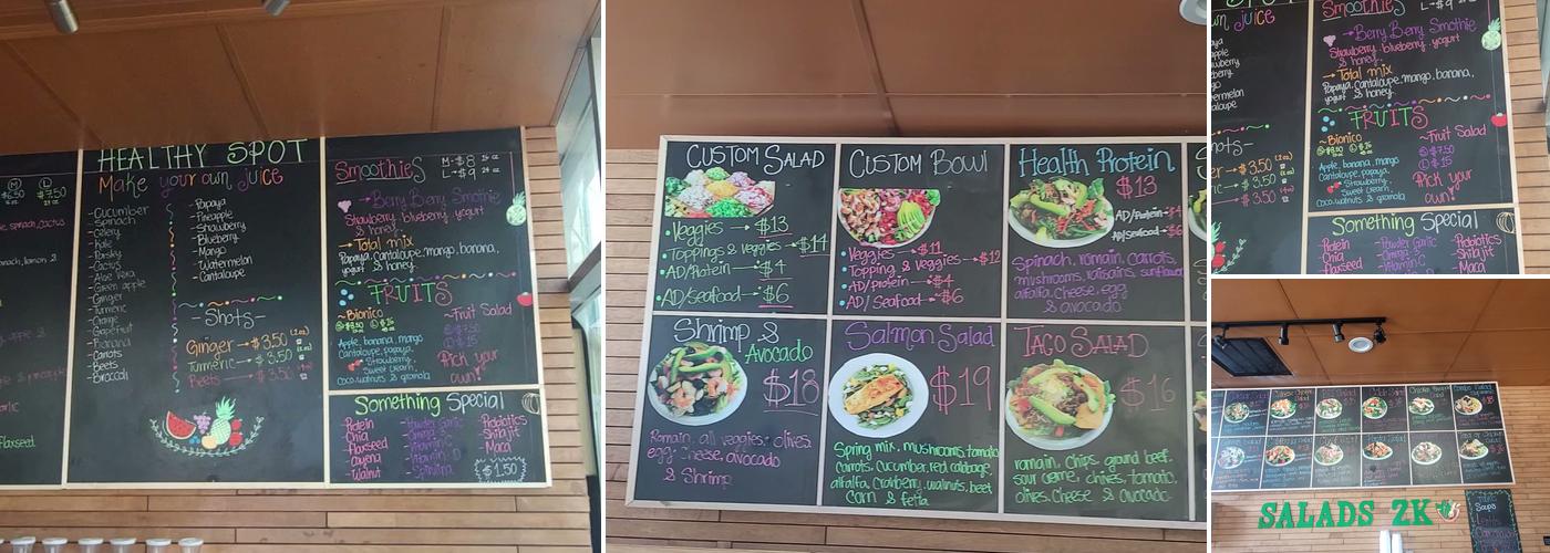 SALADS 2K Menu