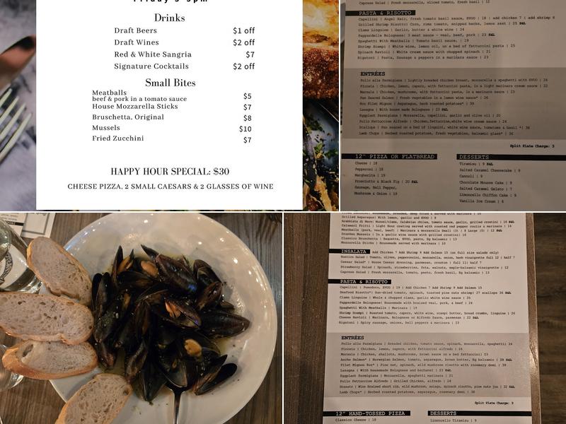 Sam and Luca Rustic Kitchen Menu